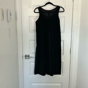 VTG - union made corduroy cotton midi dress sleeveless black size 10